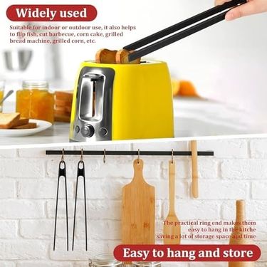 Diğer 131573451 Silikon Maşa,silikon Cımbız Maşa,silikon Kaplamalı Mutfak Maşası,barbekü,kızartma Ve Servis İçin Maşa 1 Açık Gri