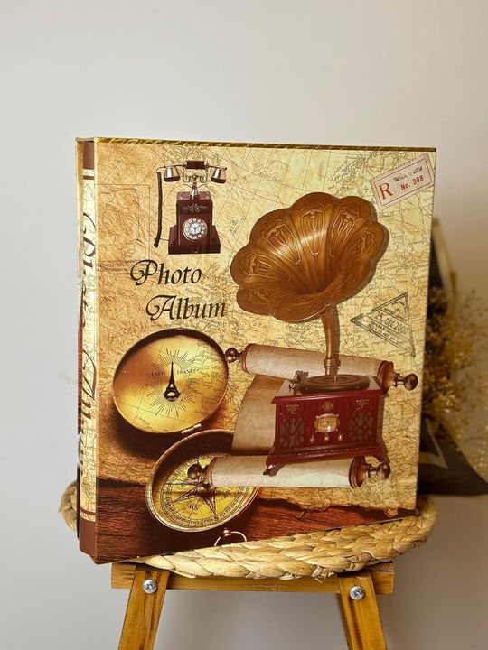 Diğer 131601013 Rs21 Fotoğraf Albümü 10X15Cm 600 Lük Gramafon Desenli Kutulu Yatay Dikey Modeli