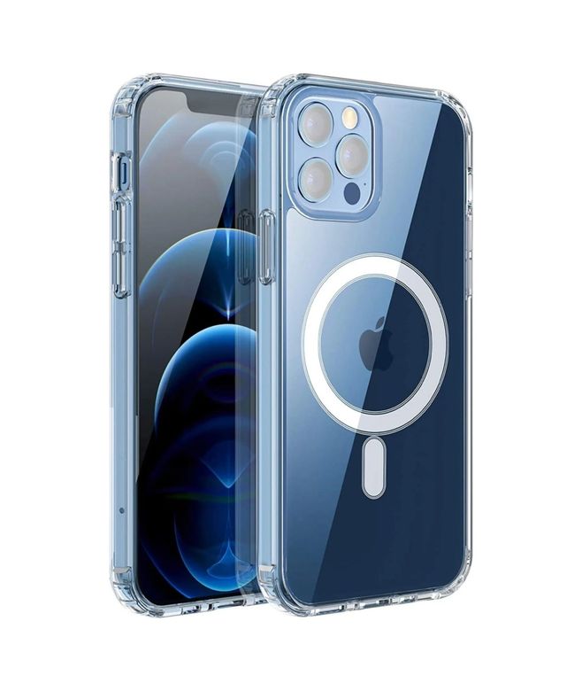Diğer 2211528 Apple Uyumlu Iphone , 12 Pro Max Kılıf Kamera Lens Korumalı Magsafe Destekli Şeffaf Darbe Emici Sert Kapak