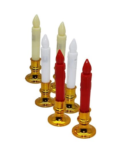 Diğer 2872792 2 Adet Şamdanlı Pilli Led Mum Dekoratif 4434