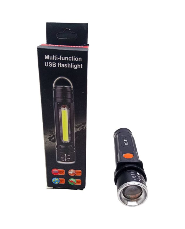 Diğer 47413652210 Zomlu Usb Şarjlı El Feneri Metal Kasa