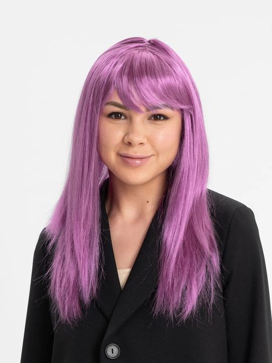 Diğer 474189Gosa4767 Rose Pembe Renk Düz Kesim Uzun Parti Peruğu Takma Saç
