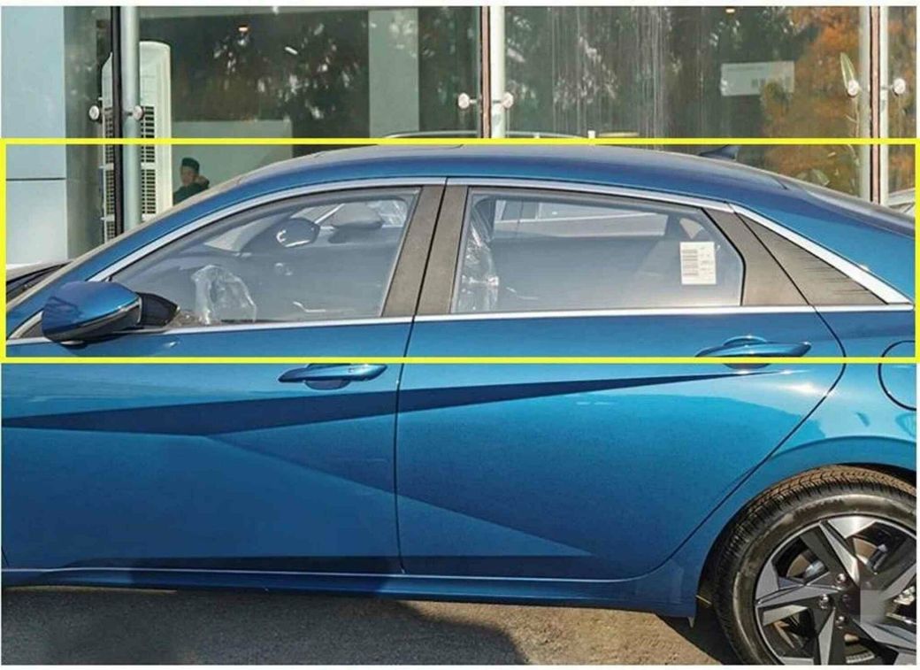 Diğer 47676782 Hyundai Elantra Cam Çıtası Çerçevesi 12 Parça Kromu Nikelajı 2021 Sonrası