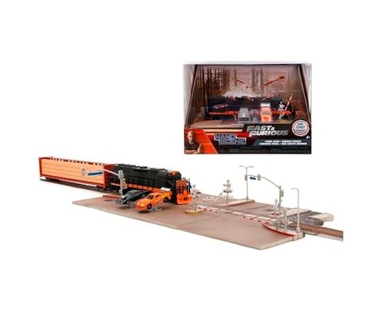 Diğer 57855210127924680184975 Jada Toys Hızlı Ve Öfkeli Tren Sahnesi - Diorama 2 Nano Model Araba Dodge Charger Ve Toyota Supra , Tren Ve Hızlı Ve Öfkeli Filminin Final Yarış Sahnesi İçin Aksesuarlar Dahil, 8 Yaş Ve Üzeri Açık Ahşap