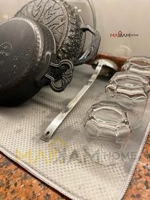 Diğer 57855210131707080184975 Tezgah Üstü Bulaşık Kurutma Matı,mutfak Matı, Tezgah Üstü Kaymaz Kurulama Örtüsü,bulaşık Kurutma Matı Gri, Yenimodel Açık Gri
