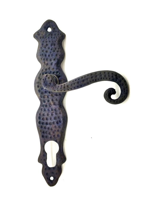 Diğer 60377909 Antika Tarz Dekoratif Pirinç Ferforje Oda Kapı Kolu - 210X43 Mm, Oksit