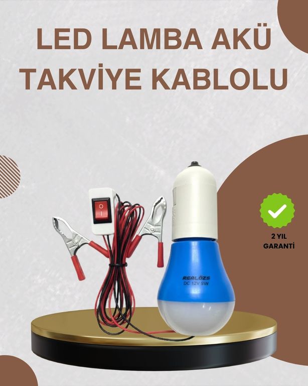 Diğer MEYTDUCZZZTAKVİYELAMBA-6-BLMY Mey İthalat 12V Led Ampul Timsah Kıskaçlı Taşınabilir Aydınlatma