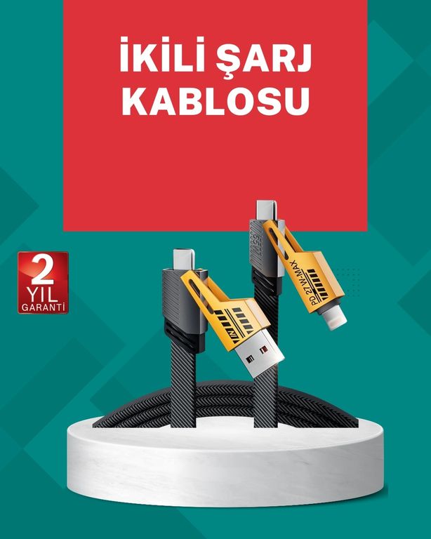 Diğer MEYTDXUCZİKİLİŞARJKABLOSU-4-BLMY Mey İthalat Akıllı Telefon Tablet Laptop Uyumlu 65W Güçlü Veri Kablosu