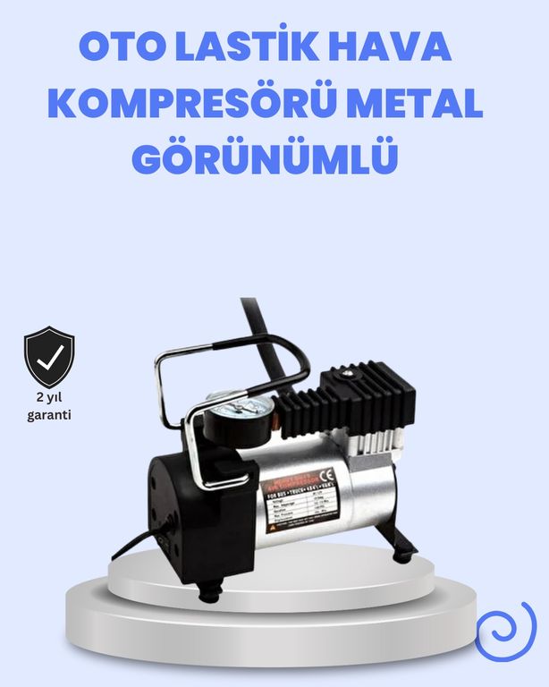 Diğer TRİTHLTUCZZZKOMPRESÖR-1-BLNCCC Dc 12V Metal Hava Kompresörü Araç Lastik Şişirme 35L/dk