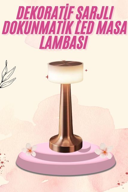 Diğer TRİTHLTUUCZZZZDEKORATİFMASALAMBASIIIIIII-BLNCCC Dekoratif Masa Lambası Dokunmatik Renk Değiştirebilen Gece Lambası Çok Renkli