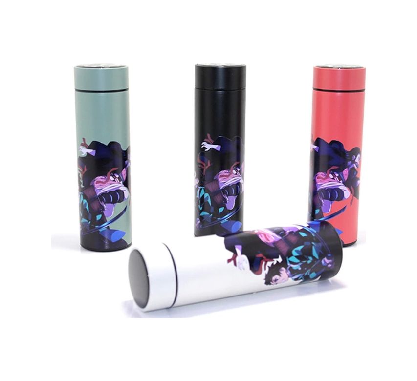 Diğer TrLat0KH002K-ALK381-BLNCC Anime Baskılı Digital Göstergeli Termos 500 Ml Alk381 Çok Renkli