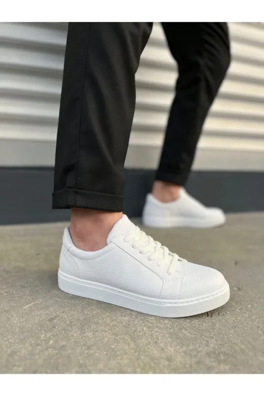 DMR Elegance AYK-BYJOY-JY98475644412 Jy165 Elite Bağcıklı Cilt Erkek Günlük Sneaker Ayakkabı Cbt - Beyaz