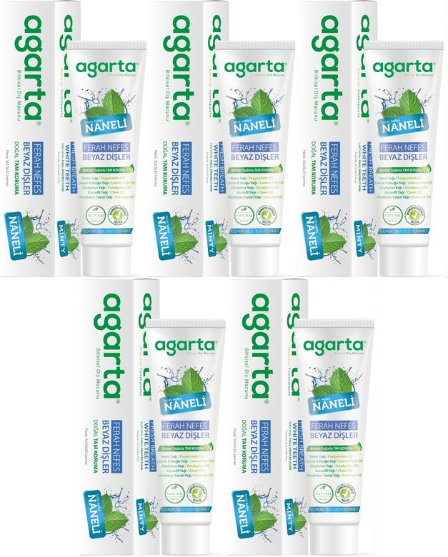Doğal Diş Macunu 100ML Naneli (5 Li Set)