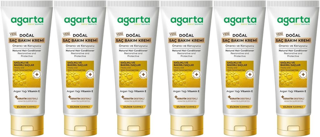 Doğal Güçlü Bakım Saç Güzelleştirici Krem 250 ML (6 Lı Set)