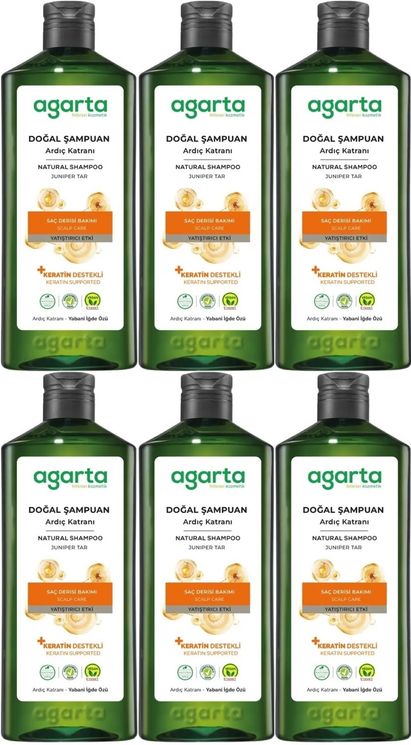 Doğal Şampuan 400 ML Ardıç Katranı ve Keratin (6 Lı Set)
