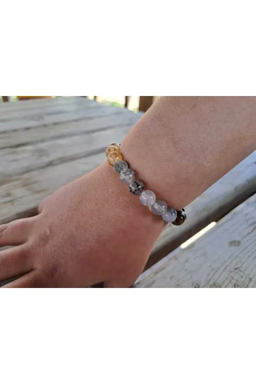 DOĞAL TAŞ CENNETİ 123ANKACEN1319 Ikizler Burcu Unisex Doğal Taş Bileklik
