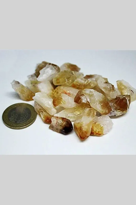 DOĞAL TAŞ CENNETİ 123ANKACEN360 Sitrin Taşı Ham Amorf Küçük Parçalar 2-4 Gram