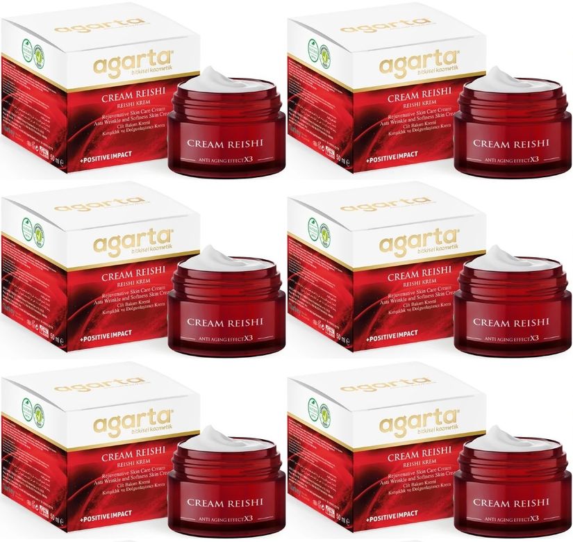 Doğal Yaşlanma Karşıtı Reishi Kremi 50 ML (Kırışıklık - Dolgunlaştırıcı) (6 Lı Set)