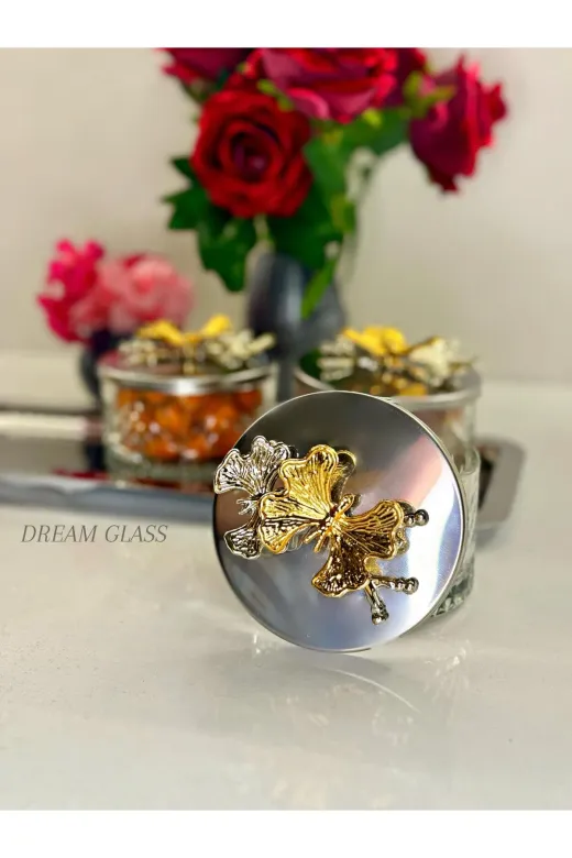 Dream glass DRAJELİK 3'lü Tepsili Drajelik & Sunumluk & Baharatlik Takimi