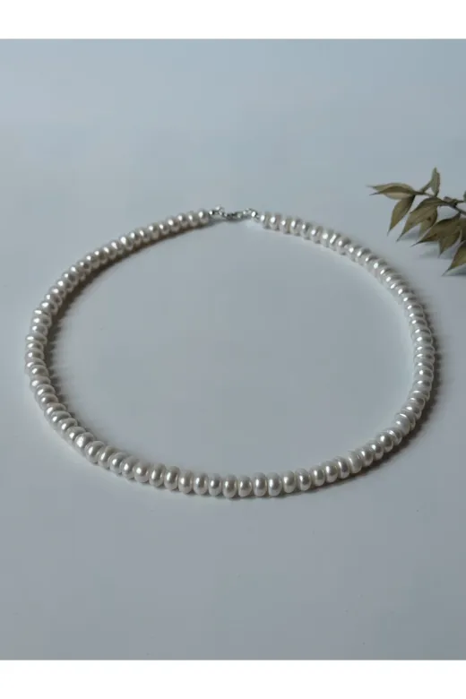 DURAN TAKI TASARIM BSBDBDB443 Gerçek İnci Gümüş Kolye