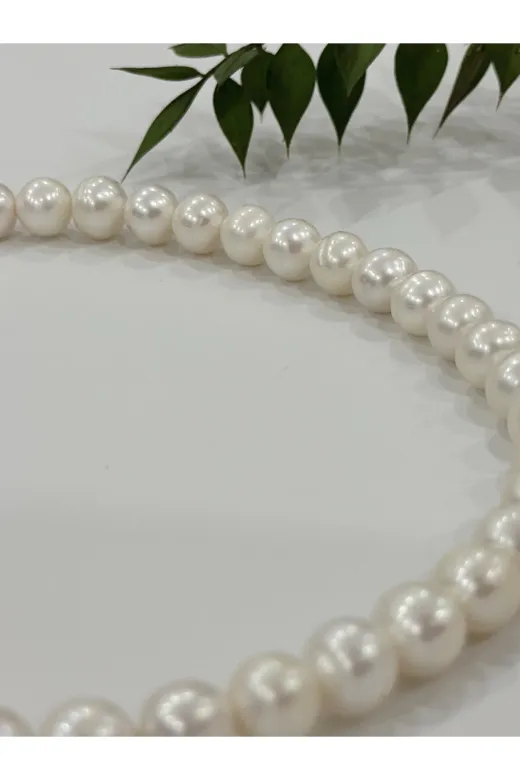 DURAN TAKI TASARIM JDBDB66 Hakiki Gerçek Inci Gümüş Kolye