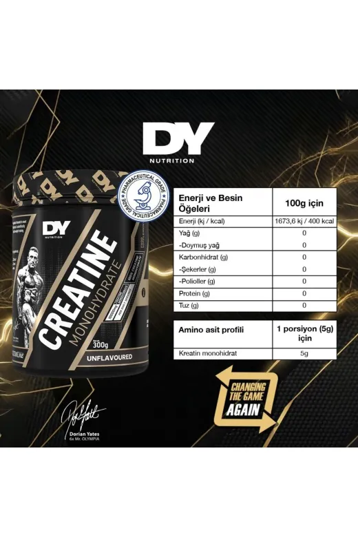 Dy Nutrition Baysupplement1 Creatine Monohydrate 300 Gr İlaç Kalite Hammade - Güç