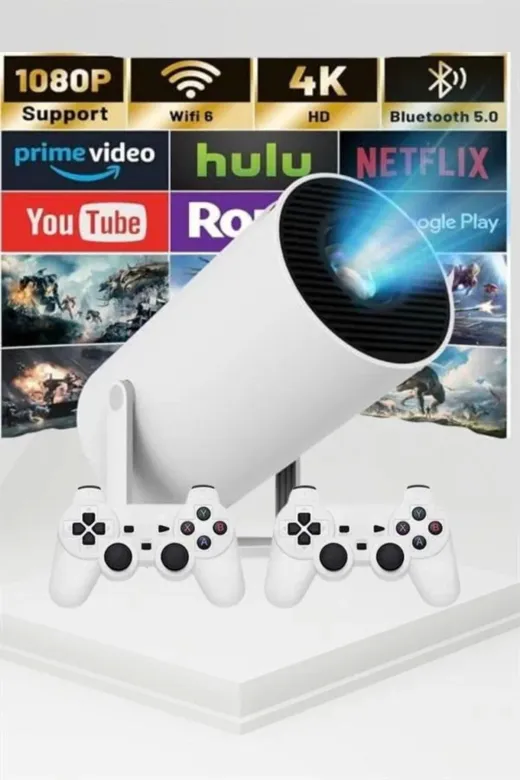 Eco Lounge NTBx-TDUUCZM300MAX2 Taşınabilir Android Projeksiyon Ayaklı Çift Kollu 4K Çözünürlüklü Sinema Projeksiyonu