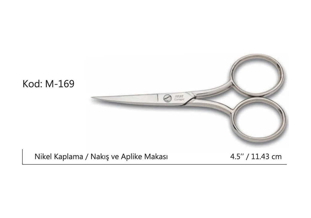 eco port 76799648 Europe Az Kalın Nakış Makası Süper Kalite No:4,5 11,43 Cm