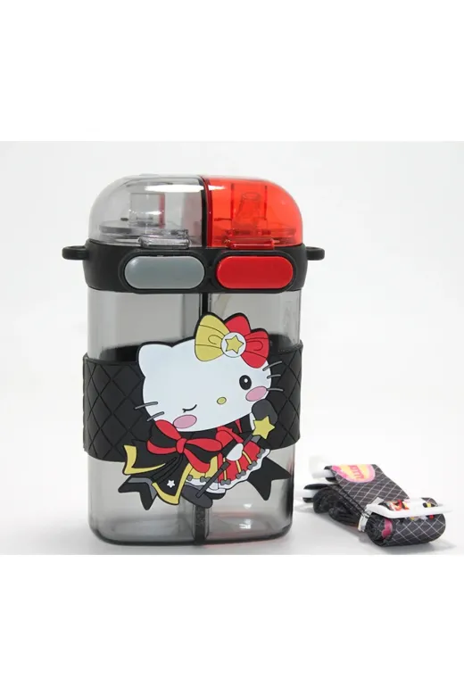 eco port URYKH002K-ALK4716 Hello Kitty Figürlü Çift Bölmeli Matara Suluk Alk4716