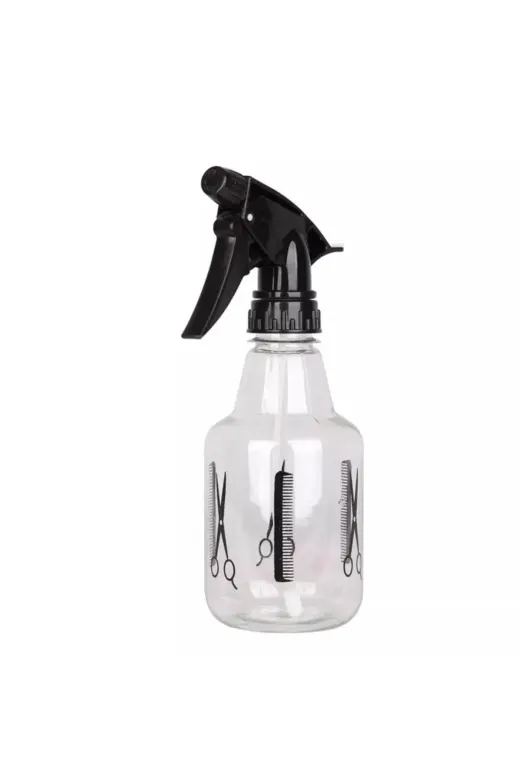 EGATOPTAN PFAAKP9885554 Profesyonel Berber Kuaför Sprey Tetikli Püskürtücü Şeffaf Boş Fısfıs Şişe Plastik  350 Ml-Bf103