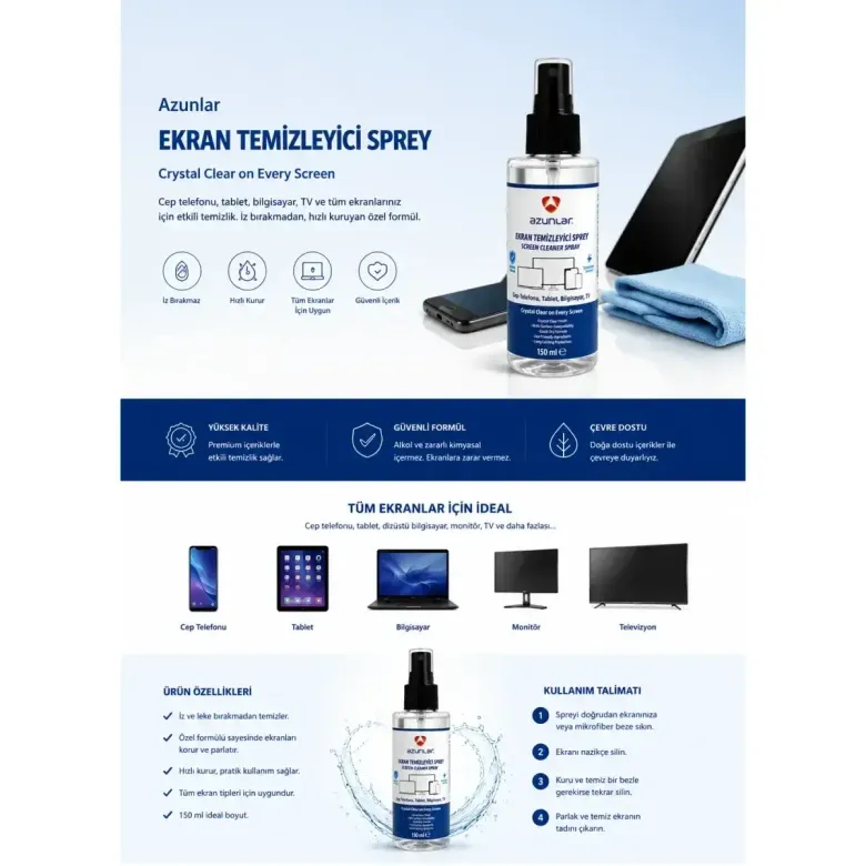 Ekran Temizleme Sprey 150ml
