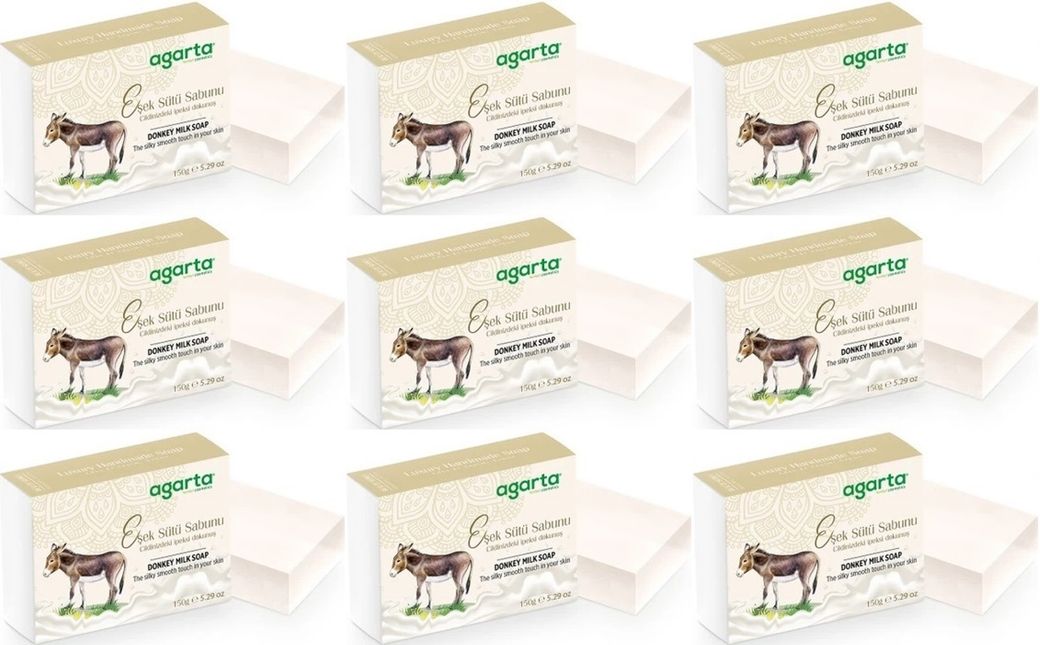 El Yapımı Doğal Sabun 150GR Eşek Sütü (9 Lu Set)