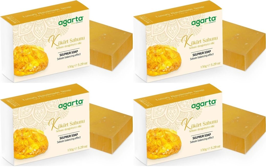 El Yapımı Doğal Sabun 150GR Kükürt (4 Lü Set)