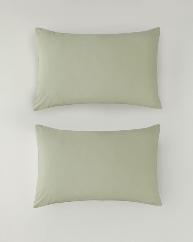 English Home 128508548 Novella Premium Pamuk Dokulu 2'li Yastık Kılıfı 50X70 Cm Açık Yeşil