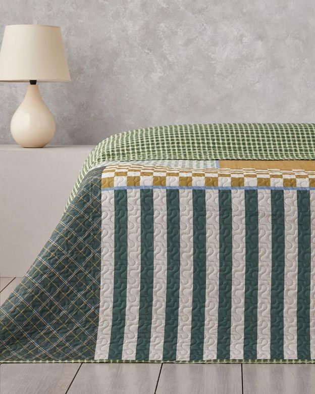English Home 4087988 Belle Bloom Çift Kişilik Yatak Örtüsü Takımı 200X220 Cm Yeşil