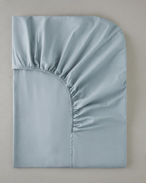 English Home -6-9999 Novella Premium Pamuk Dokulu King Size Lastikli Çarşaf 180X200 Cm Açık Mavi