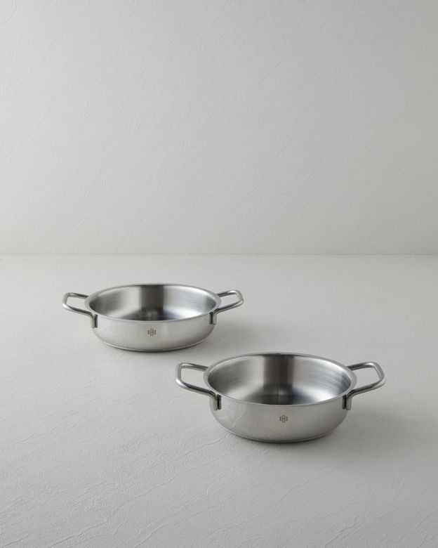 English Home siena79999 Siena Çelik 2'li Kapaksız Sahan Seti 16-18 Cm Silver