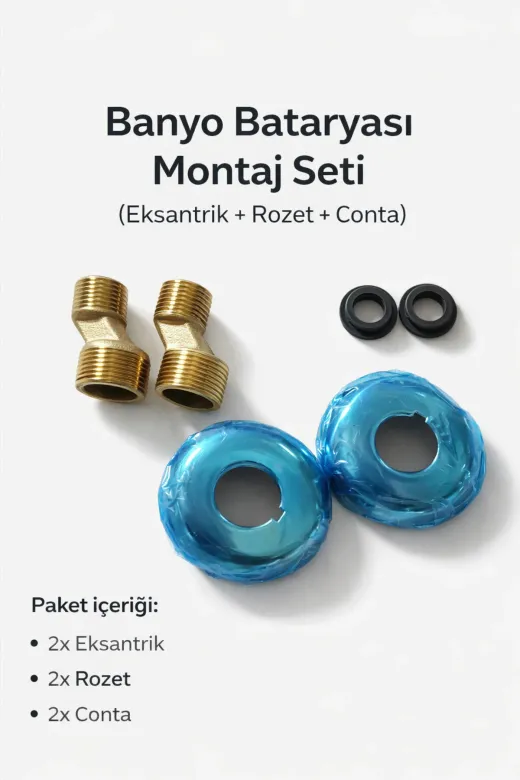 enpres 15 Banyo Bataryası (Küvet Bataryası) – Sıcak/soğuk Karıştırıcılı, Duş Çıkışlı