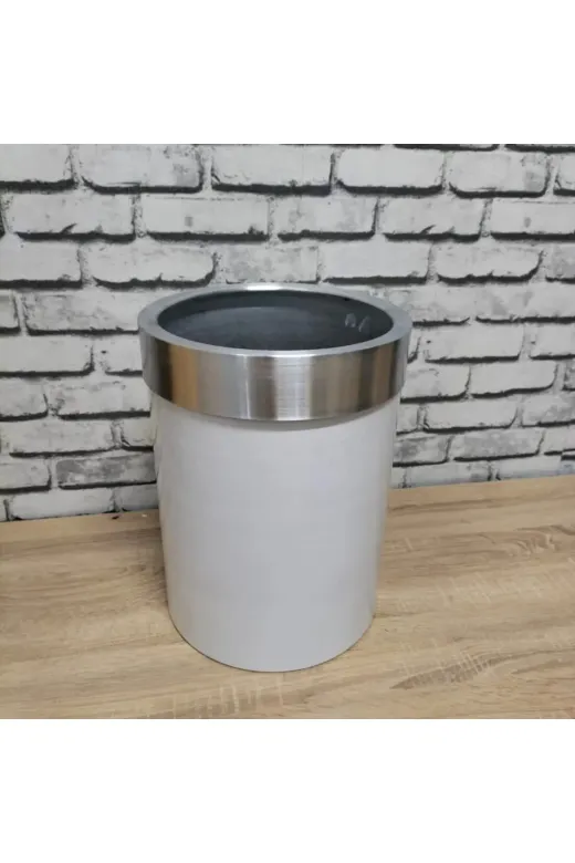 ERHAN FLOWERS Beyaz_40×30 Beyaz Darbuka Saksı 40×30