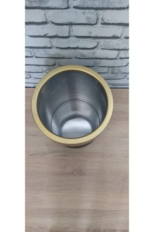 ERHAN FLOWERS Saksı_40×30 40×30 Darbuka Saksı Gold Kemerli