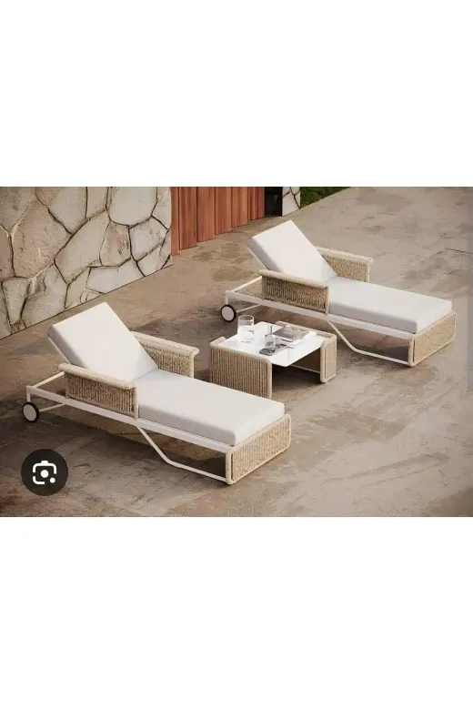 Ermiya 869613599835 2 Ad Kaşık Adası Şezlong Minderi 180*55*5 Cm Fermuarlı İmpertex Kumaş