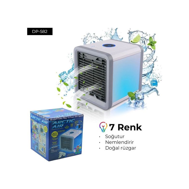 Erturkstore TrLat0AKH0013K-DP-582-BLNCC Masaüstü Kara Fan Çok Renkli