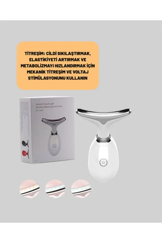Ethab Giyim GLST8557-6458 3 Modlu Boyun Ve Yüz Bakım Cihazı – Ems Temizleme Sıcak Masaj Ve Renkli Işık - Glst8557-645