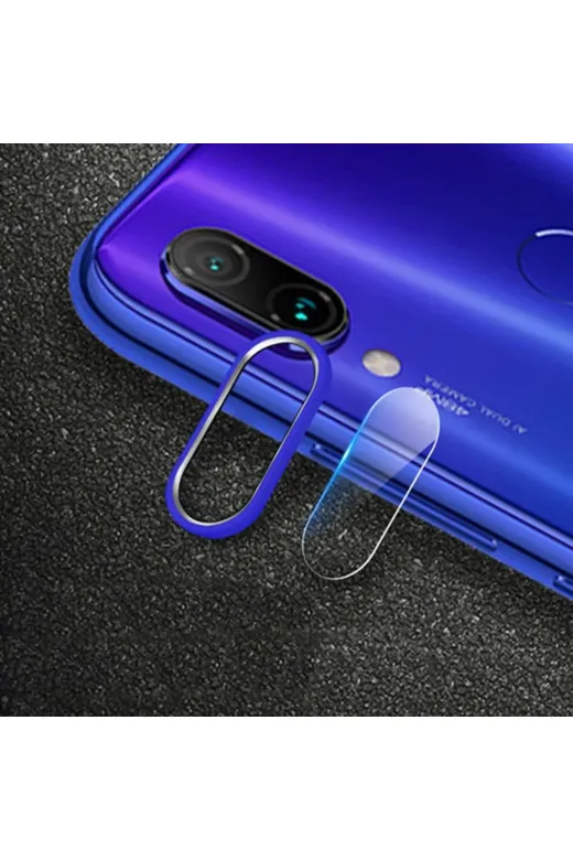 Ethab Giyim Xiaom Redmi Note 7 Kamera Koruma Metal Lens+ Kırılmaz Cam Set-(5775) - Glst7200-3718