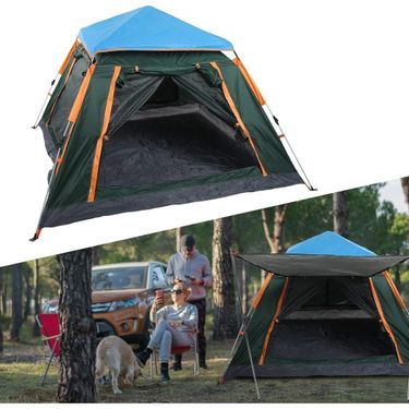 ETT 562741420568 Tam Otomatik Su Ve Rüzgar Geçirmez Gölgelikli Tenteli 6 Kişilik Kamp Çadırı 240*240*155Cm