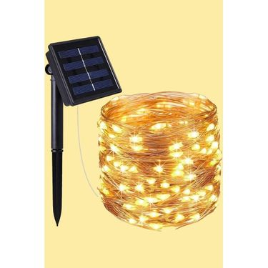 ETT 562741420982 Güneş Enerjili 200 Led Dış Mekan Aydınlatma Şeridi
