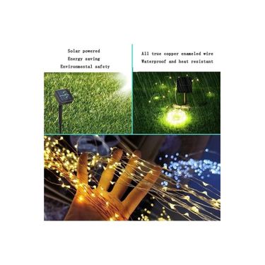 ETT 562741420982 Güneş Enerjili 200 Led Dış Mekan Aydınlatma Şeridi