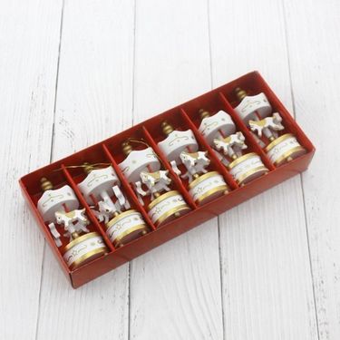 ETT 562741423589 Dekoratif 6'lı Beyaz Mini Atlı Karınca