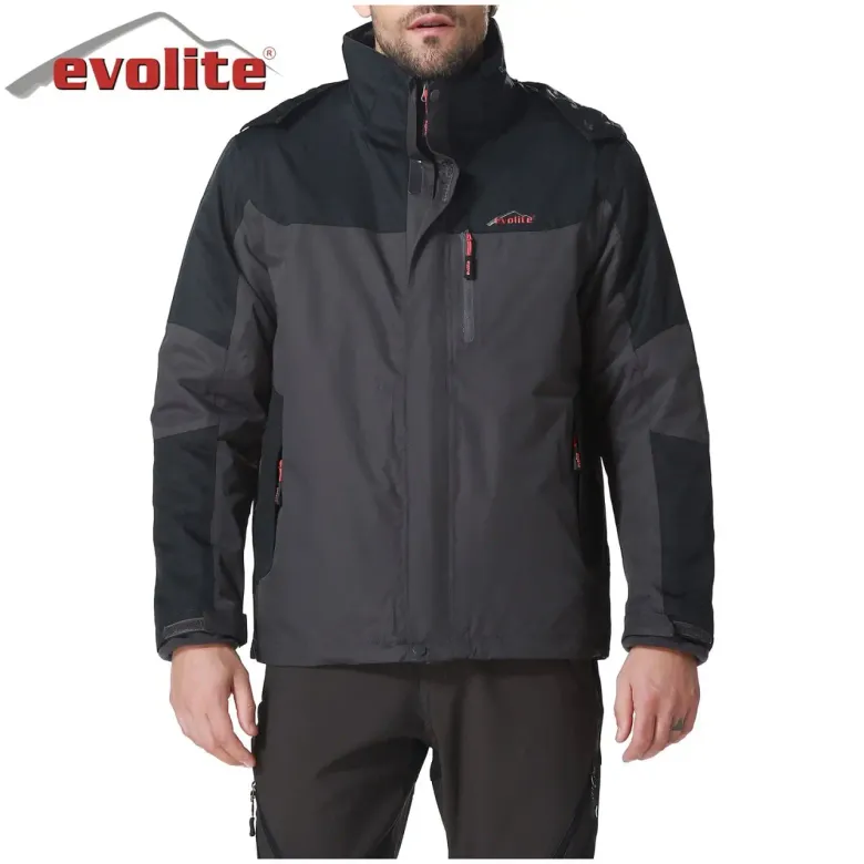 Evolite Diva Erkek 3in1 Gri/Siyah Mont/Teknik Outdoor