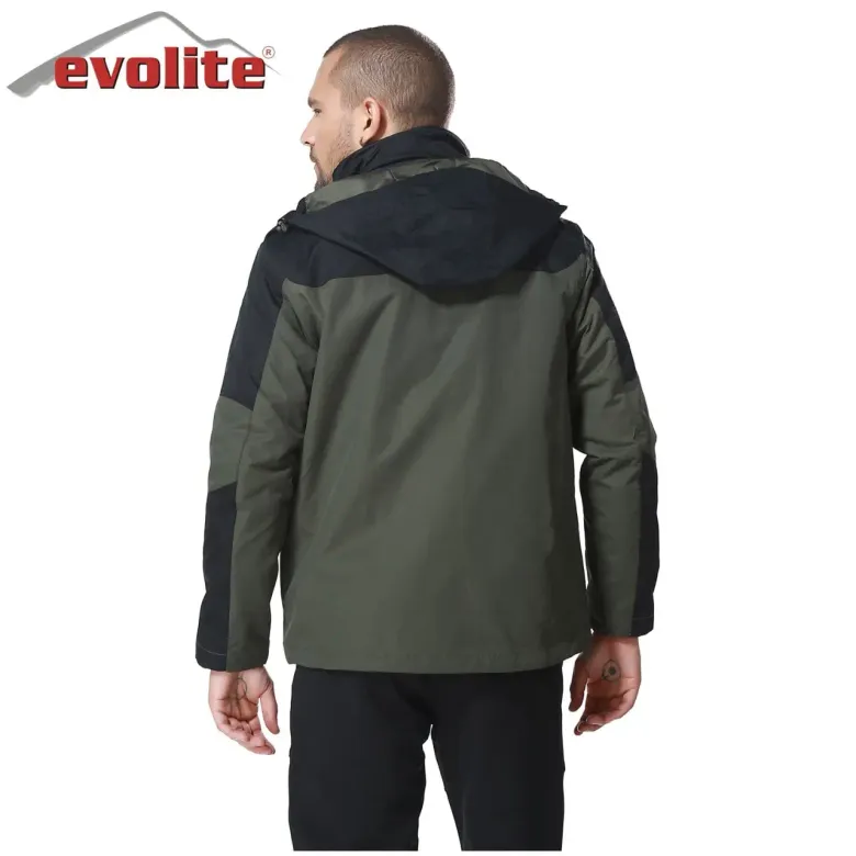 Evolite Diva Erkek 3in1 Haki/Siyah Mont/Ayrılabilir Polarlı